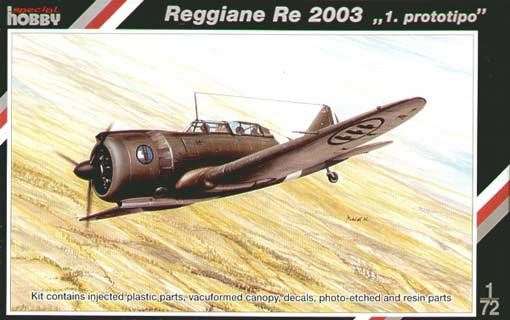 Special Hobby SH72135 Reggiane Re 2003 1st Prototype