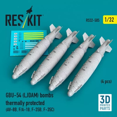 Reskit 32505 GBU-54 (LJDAM) bombs thermally prot. (4 pcs) 1/32