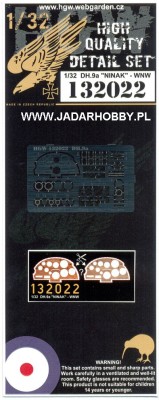 HGW 132022 DH.9a NINAK PE set + HGW decal 1/32