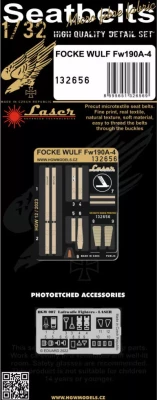 HGW 132656 Seatbelts Focke Wulf FW190A-4 (laser) 1/32
