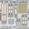 Eduard FE1160 Ju 88C-6 seatbelts STEEL (ICM) 1:48
