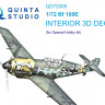 Quinta studio QD72009 Bf 109E (Special Hobby) 3D Декаль интерьера кабины 1/72