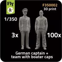 Fly F350002 3x Captain & 100x Sailors w/ boater caps 1/350