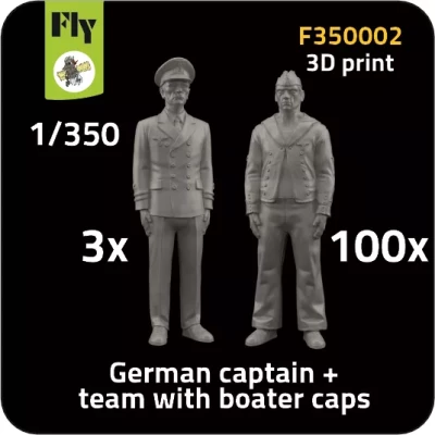 Fly F350002 3x Captain &amp; 100x Sailors w/ boater caps 1/350