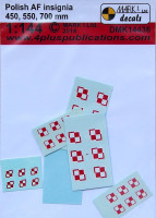 4+ Publications DMK-14436 1/144 Decals Polish AF insignia (450,550,700mm)