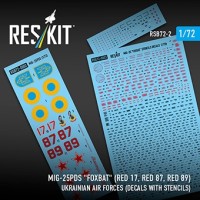 Reskit B72002 Decals MiG-25PDS 'Foxbat' Ukrainian AF 1/72