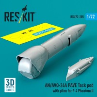 Reskit U72205 AN/AVQ-26A PAVE Tack pod w/ pilon for F-4 1/72