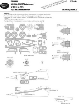 New Ware NWA-M0604 1/72 Mask MiG-25RBF ADVANCED (ICM 72174)
