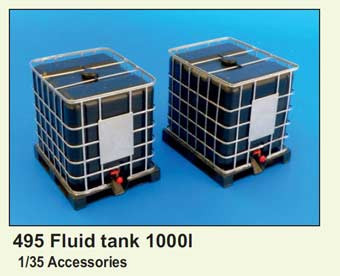 Plus model 495 1/35 Fluid tank 1000 l (resin set incl.PE)
