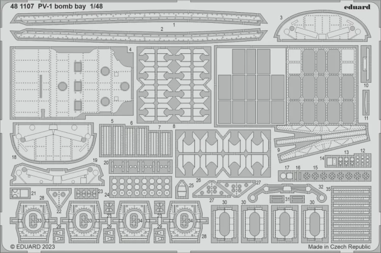 Eduard 481107 SET PV-1 bomb bay (ACAD) 1/48