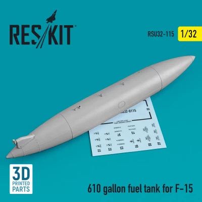 Reskit RSU32-115 610 gallon fuel tank F-15 (1 pcs.) 1/32