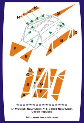 Lf Model CM7211 Canopy mask DH-80 Puss Moth 1/72