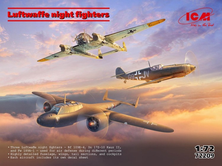 ICM 72209 Luftwaffe Night Fighters (3 kits) 1/72