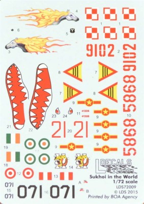 Ldecals Studio LDS-72009 1/72 Decals OKB Sukhoi In The World (4x camo)