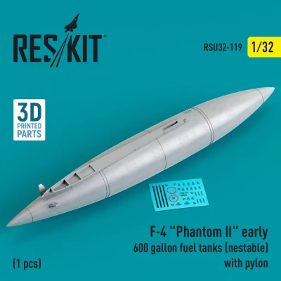 Reskit U32119 F-4 Phantom II early 600 gallon fuel tanks 1/32