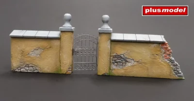 Plusmodel M-626 Garden Wall (diorama set) 1/35