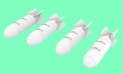 Lf Model 3D7208 BINC 400 Incendiary bombs - 4 pcs. (3D Print) 1/72