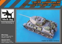 Black Dog BDT35231 Soviet T-34/85 Accessories set (designed to be used with Zvezda kits) 1/35