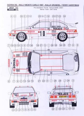 Reji Model 201 Transkit Sierra RS Rally Monte Carlo 1987 1/24