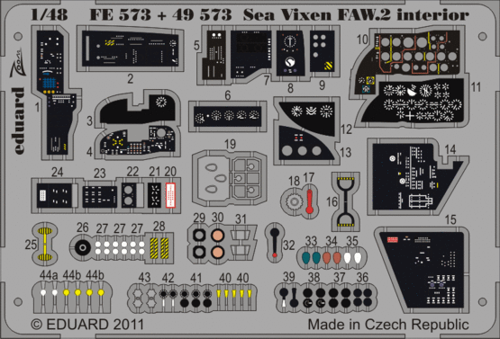 Eduard FE573 Sea Vixen FAW.2 interior S.A.