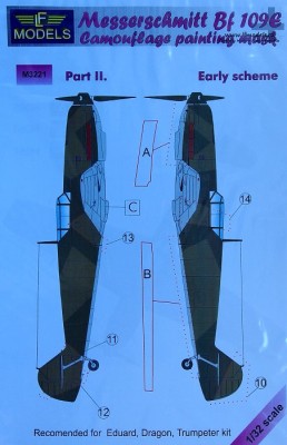 LF Model M3221 Mask Messerschmitt Bf 109E (EDU) Early Pt II. 1/32