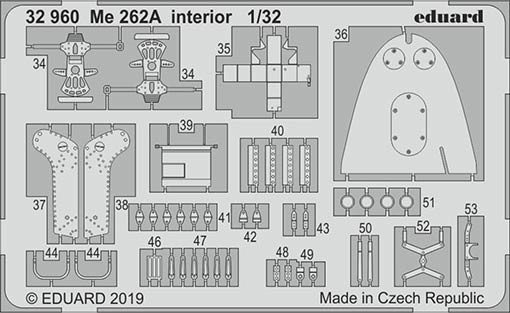 Eduard 32960 SET Me 262A interior (REV)