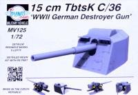 Planet Models MV125 15 cm TbtsK C/36 'German WWII Destroyer Gun' 1/72