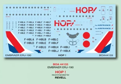 BOA Decals 44133 Decals Embraer ERJ-190 HOP! (REV) 1/144