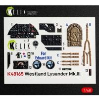 Reskit K48165 Westland Lysander Mk.III - interior 3D (EDU) 1/48