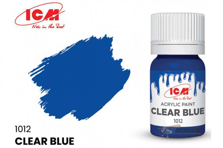 ICM C1012 Ясный синий(Clear Blue), краска акрил, 12 мл
