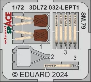 Eduard 3DL72032 SM.79 SPACE (ITAL) 1/72