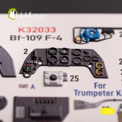 Reskit K32033 BF-109 F-4 - interior 3D (TRUMP) 1/32