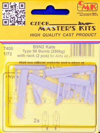 CMK 7406 B5N2 Kate Type 98 Bomb 250kg w/ rack (AIRFIX) 1/72
