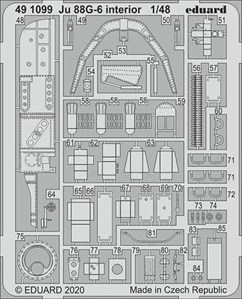 Eduard 491099 SET Ju 88G-6 interior (DRAG)