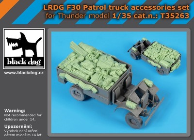 Black Dog T35263 LRDG F30 Patrol Truck accessories set (designed to be used with Thunder Models kits) 1/35
