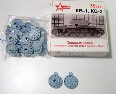 A-resin 35034 КВ-1/2 Катки авг 1940 г. - июнь 1941 г 1/35