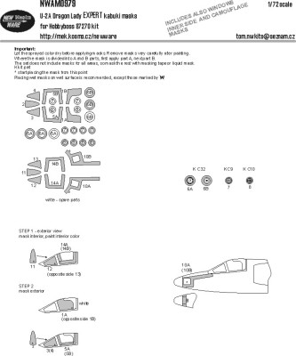 New Ware NWA-M0979 Mask U-2A Dragon Lady EXPERT (HOBBYB) 1/72