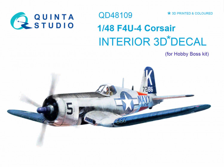 Quinta studio QD48109 F4U-4 (для модели HobbyBoss) 1/48