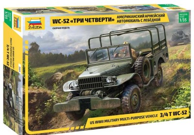 Звезда 3664 Додж WC-52 с лебедкой 1/35