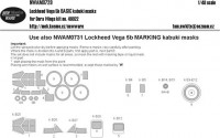 New Ware NWA-M0729 1/48 Mask Lockheed Vega 5b BASIC (DORA W.)