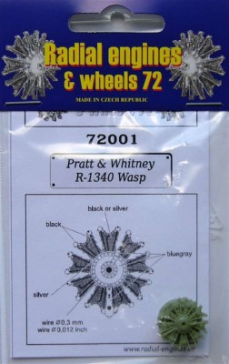 Radial Engines &amp; Wheels REW-72001 1/72 Pratt&amp;Whitney R-1340 Wasp (Radial Engine)