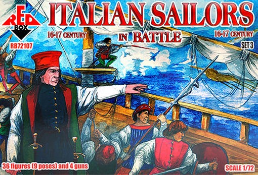 Red Box 72107 Italian Sailors in Battle 16-17 century 1/72