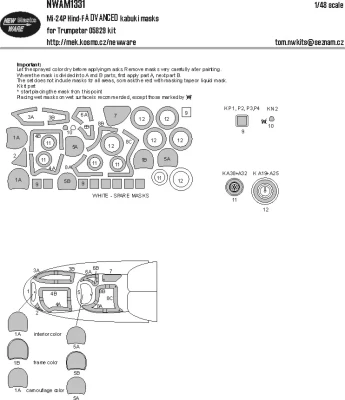 New Ware NWA-M1331 Mask Mi-24P Hind-F ADVANCED (TRUMP) 1/48