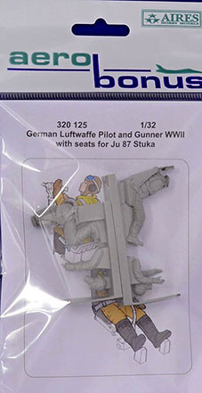Aerobonus 320125 Luftwaffe Pilot&Gunner WWII w/ seat for Ju 87 1/32