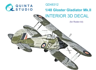 Quinta studio QD48312 Gloster Gladiator MKII (Roden) 1/48