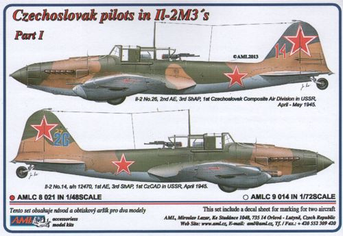 AML AMLC48021 Декали IL-2M3 Czechoslovak pilots Part 1 1/48