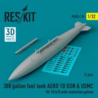 Reskit U32134 300 gallon fuel tank AERO 1D USN&USMC 1/32