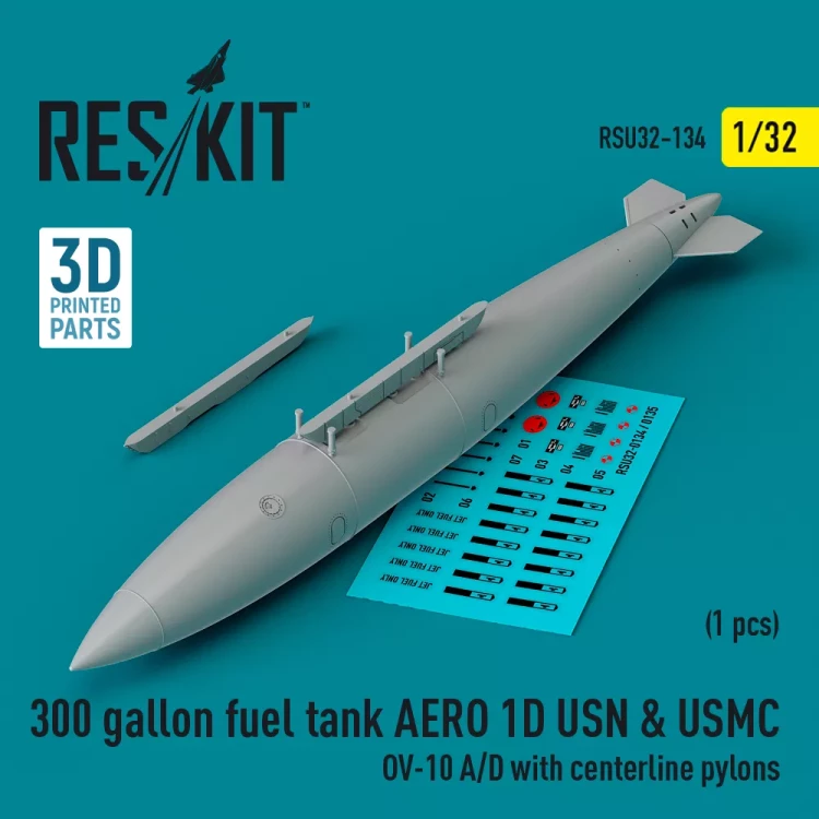 Reskit U32134 300 gallon fuel tank AERO 1D USN&USMC 1/32