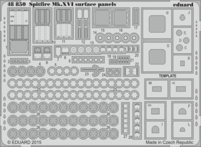 Eduard 48850 Spitfire Mk.XVI surface panels 1/48