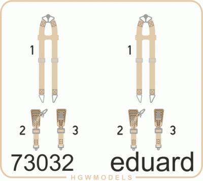 Eduard 73032 Seatbelts Luftwaffe WWII bombers SUPER FABRIC 1/72